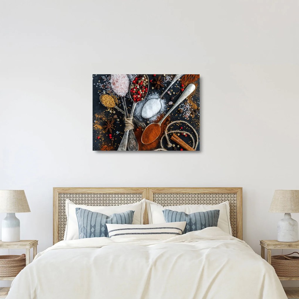 Fűszerek képe (üvegen) (70x50 cm)
