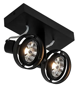 Modern fekete reflektor 2 lámpás - Master 70