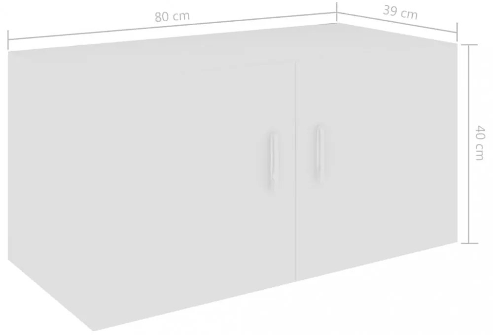 fehér szerelt fa falra szerelhető szekrény 80 x 39 x 40 cm
