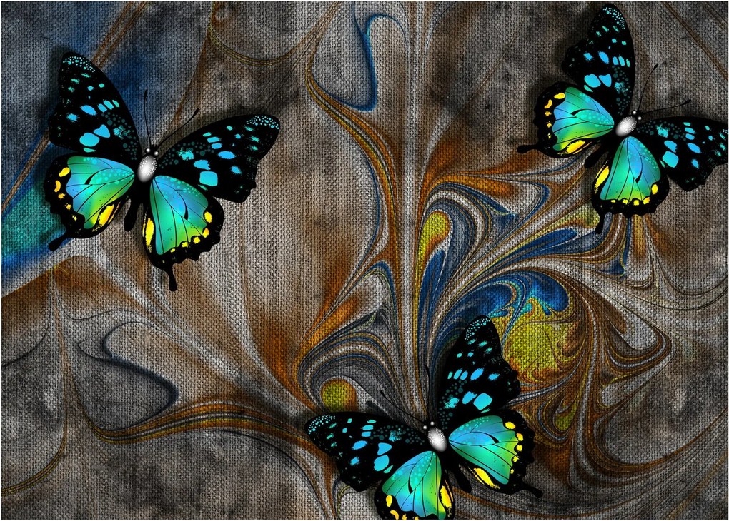 Kép - fényes pillangók képben (70x50 cm)