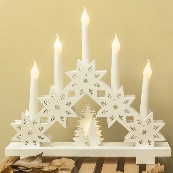 Brilagi - LED karácsonyi gyertyatartó 5xLED/2xAA