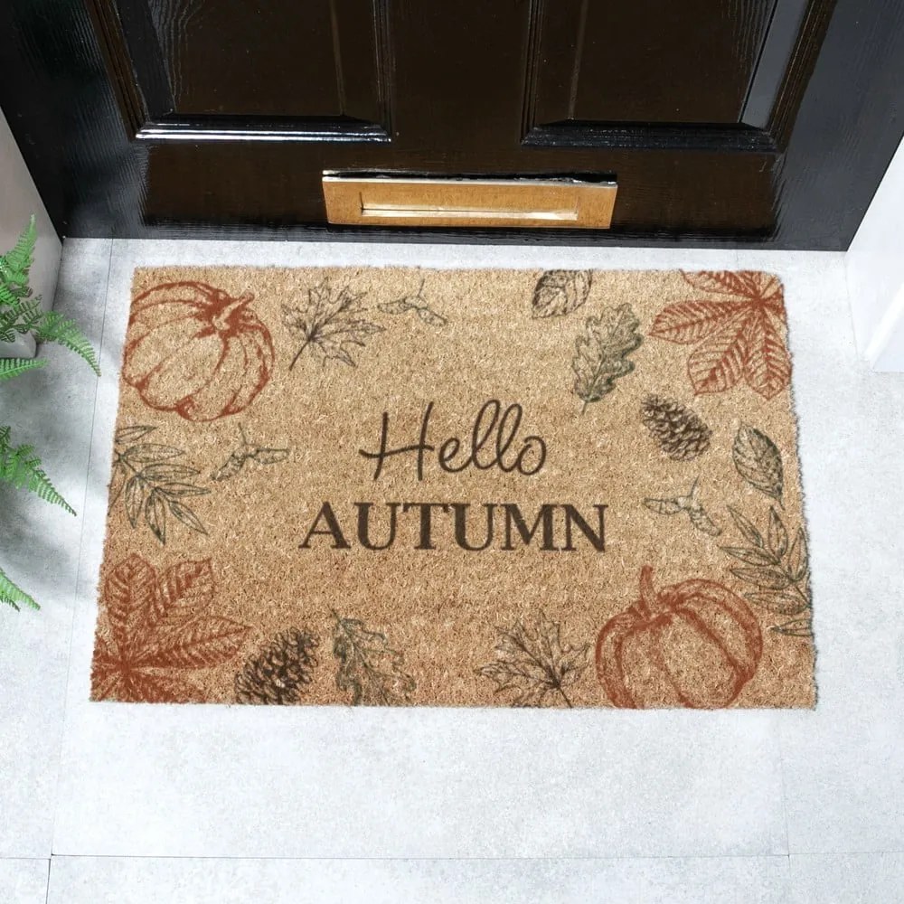 Kókuszrost lábtörlő 40x60 cm Hello Autumn – Artsy Doormats