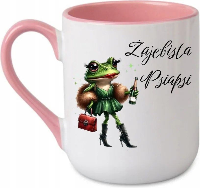 Békás kutya humoros bögre barátnőnek Rózsaszín 330 coffee