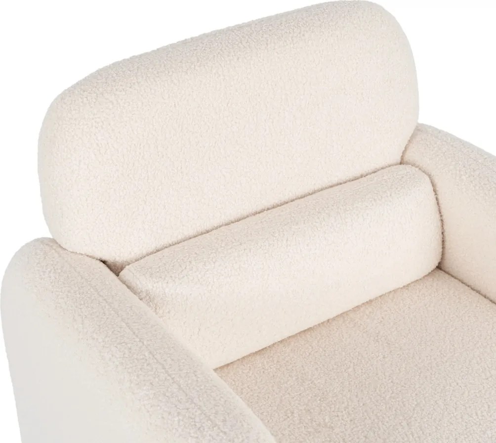 Pihenőfotel krém színben, bouclé kárpittal TOGO