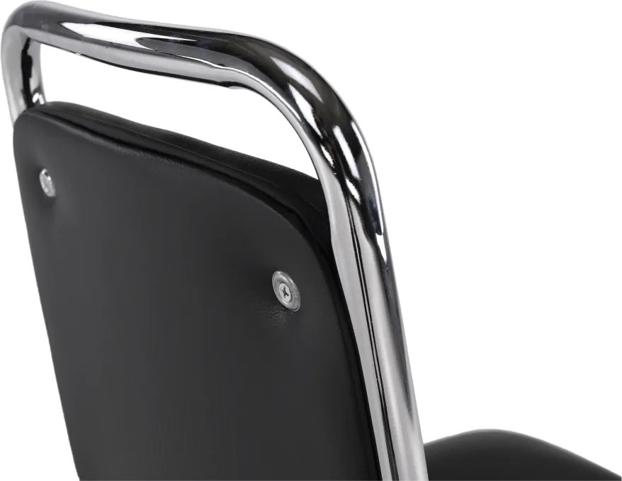 Szék tárgyalóterembe, fekete textilbőr, ZEKI