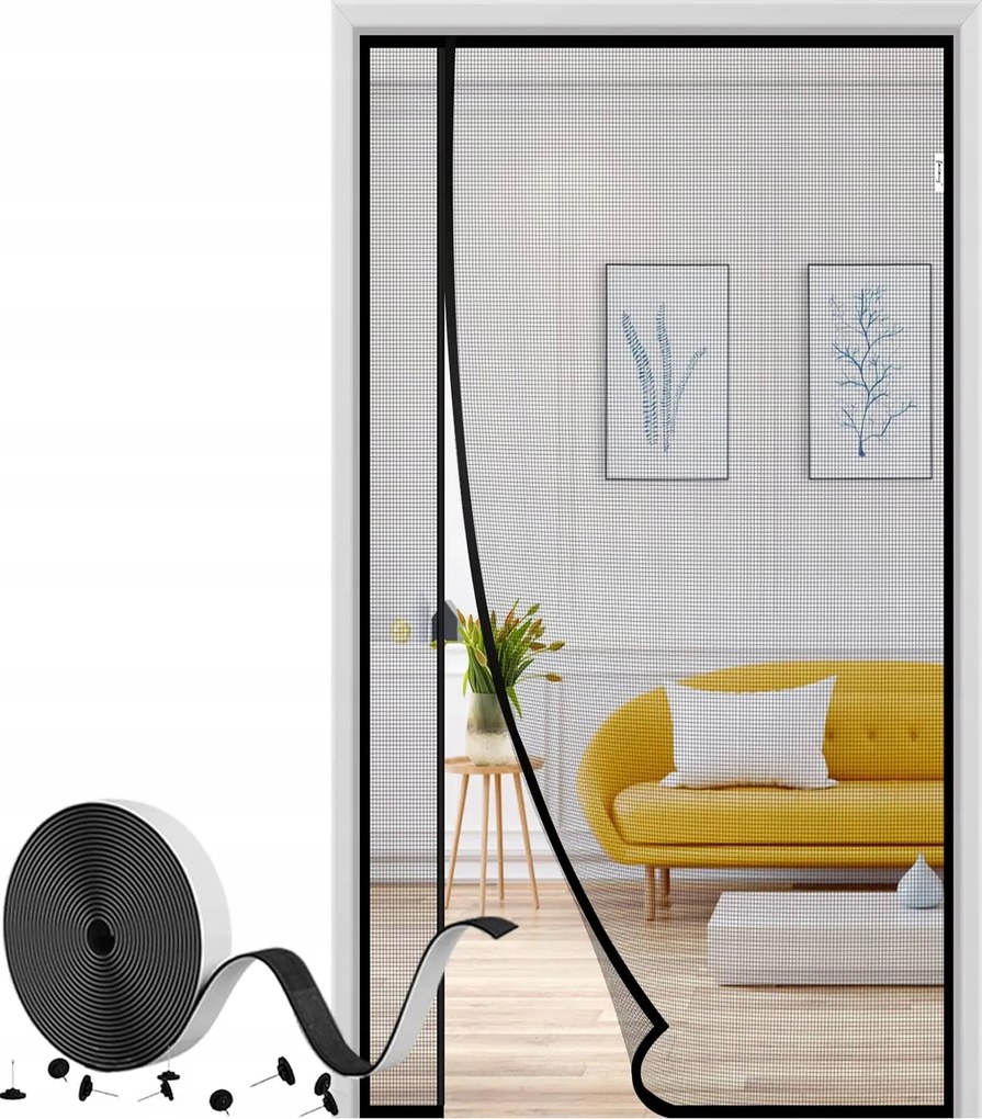 Szúnyogháló Ajtóra Mágneses Ajtóháló 110 cm x 220