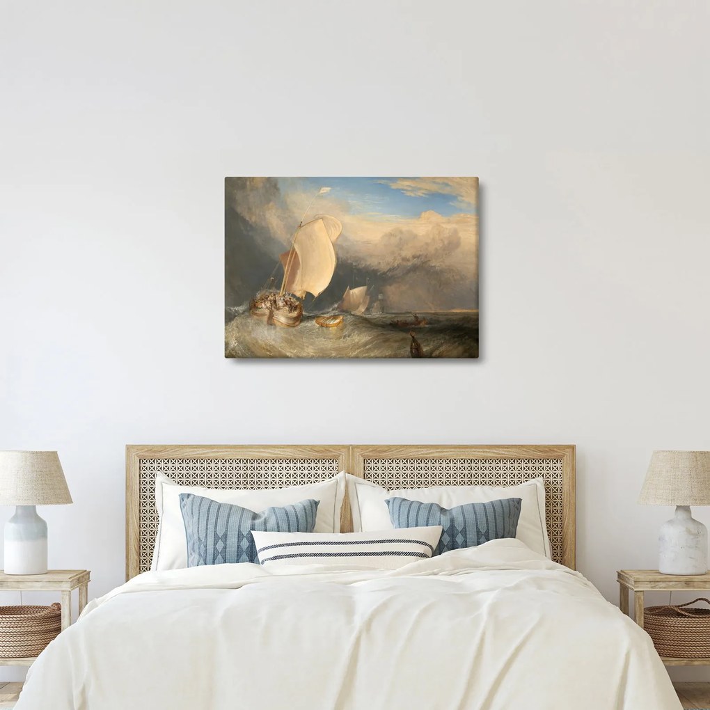Kép - William Turner, Fishing Boats with Hucksters Bargaining for Fish, reprodukciók (70x50 cm)