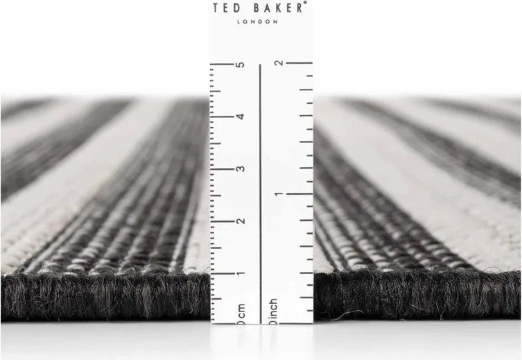 Fekete-krémszínű kültéri-beltéri szőnyeg 160x230 cm Haringey Woodfield – Ted Baker