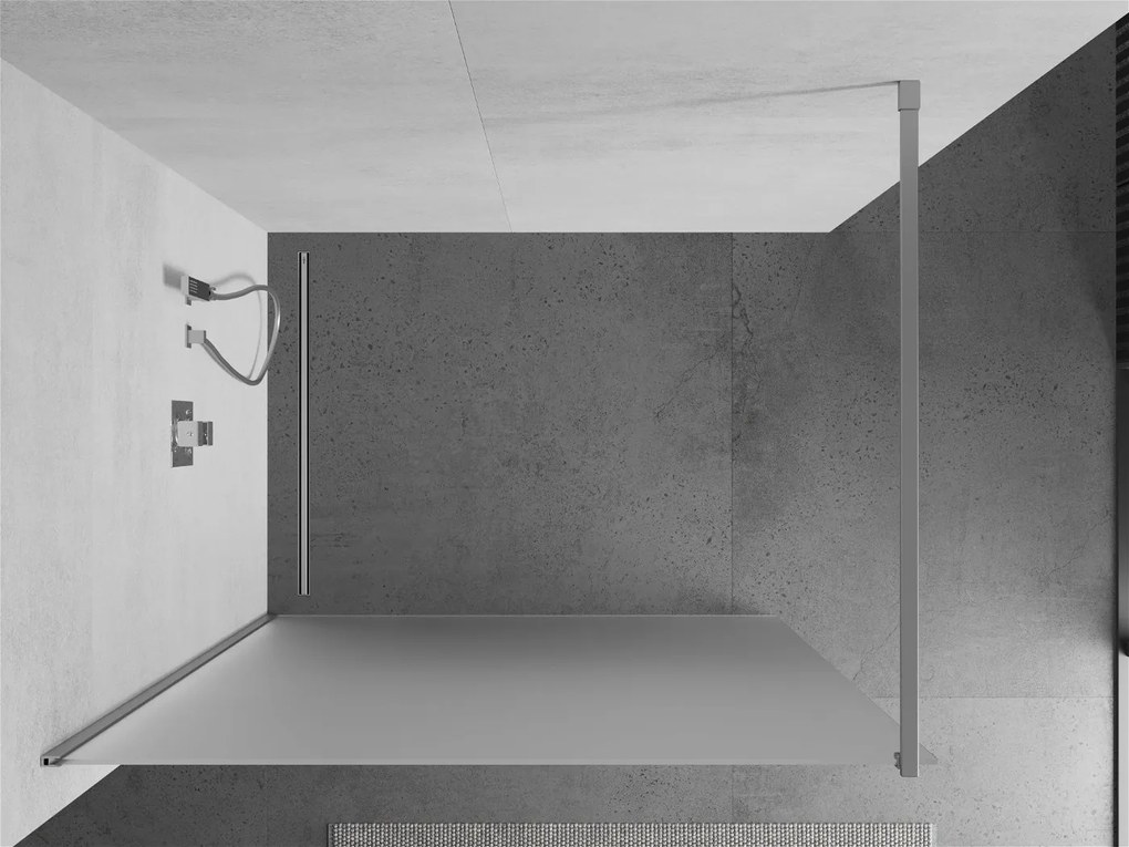 Mexen Kioto Walk-In Zuhanyfal 80 x 200 cm, szatén 8 mm, króm - 800-080-101-01-3 Walk-In Zuhanyfal
