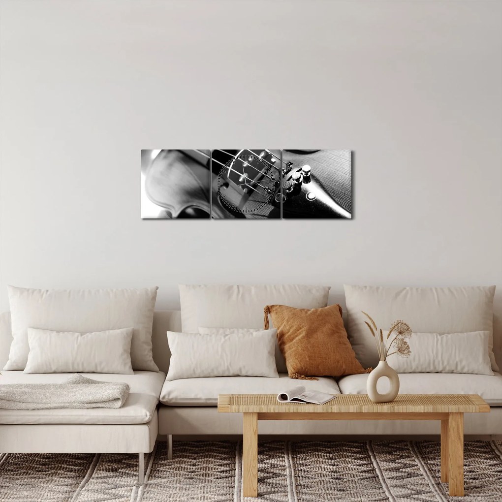 Kép - Hegedű (órával) (90x30 cm)