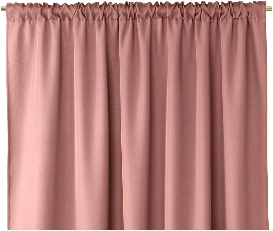 Pleat rózsaszín függöny, 140 x 250 cm - AmeliaHome