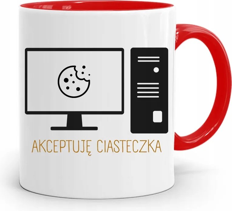 Piros Informatikai Programozó Bögre Süti Nyomtatott Fényképpel