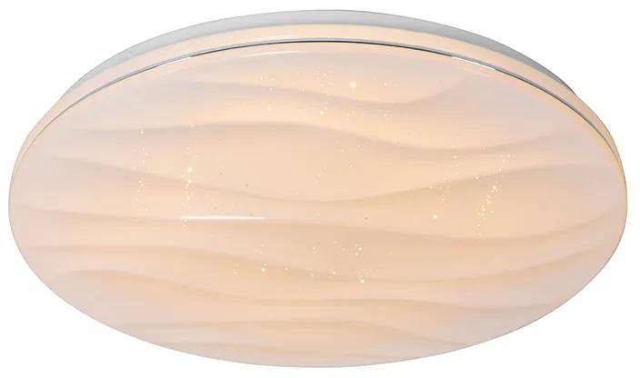 Mennyezeti lámpa fehér 38 cm, LED távirányítóval - Damla
