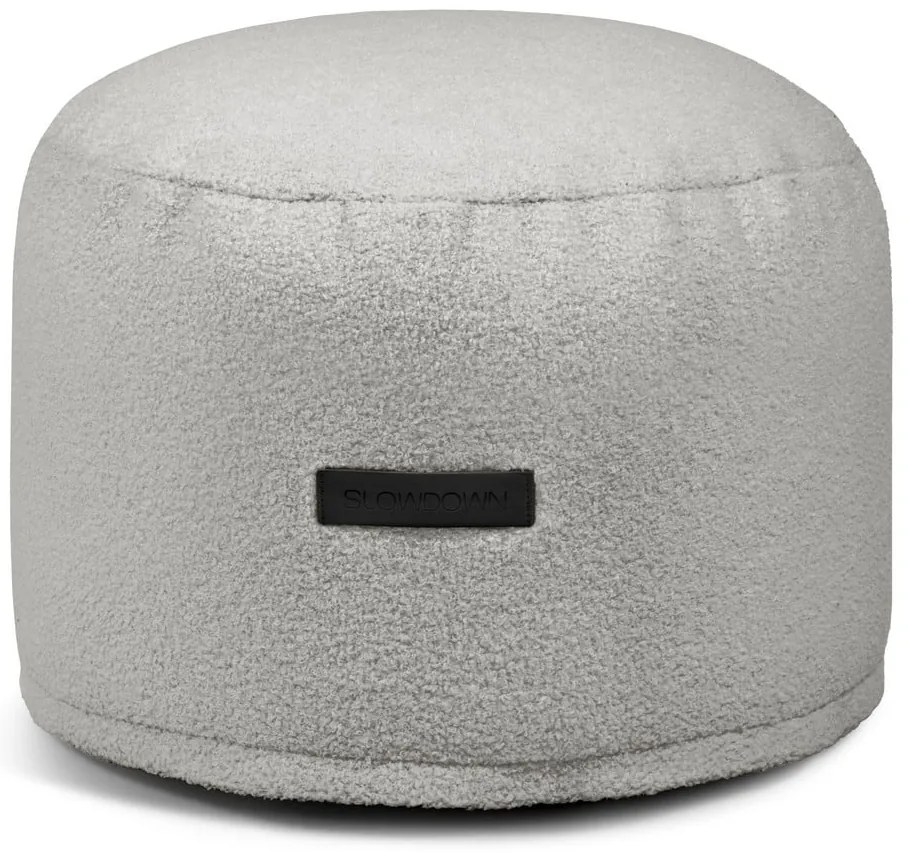 Világosszürke buklé babzsákfotel Mini – SLOWDOWN