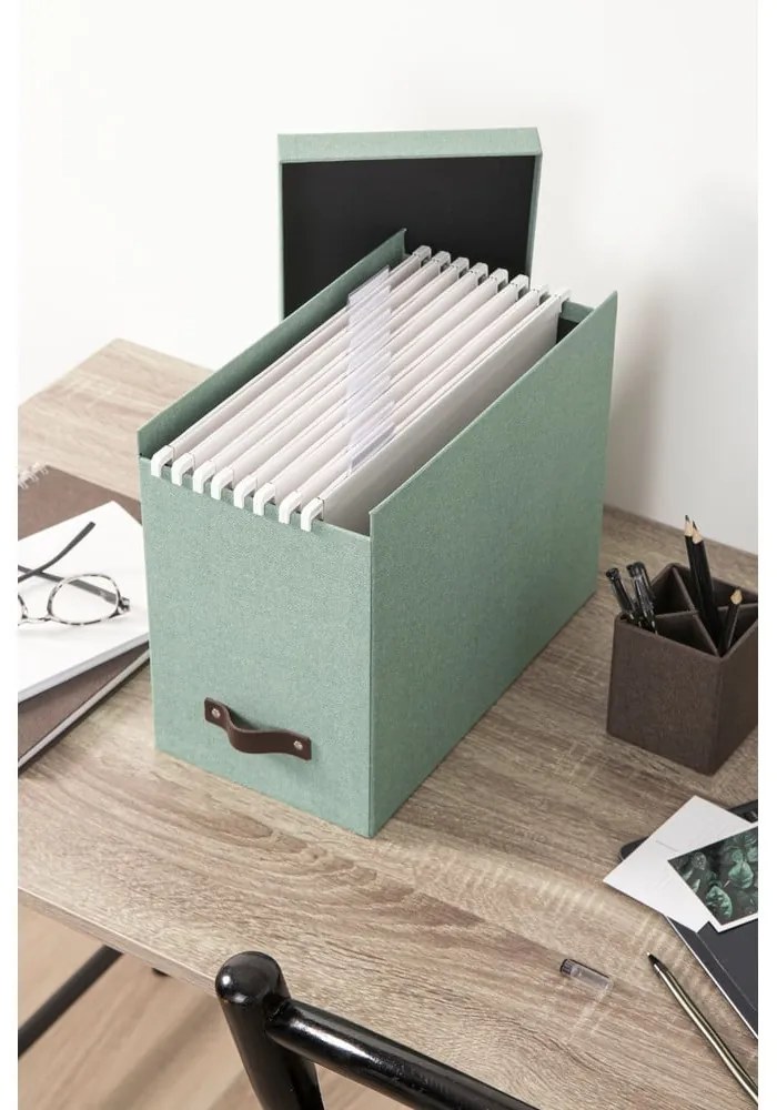 Zöld karton rendszerező dokumentumokhoz Johan Canvas Paper Laminate – Bigso