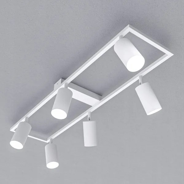 6 foglalatos GU10 spotlámpatest, max. 30 W/izzó, 230 V, fehér