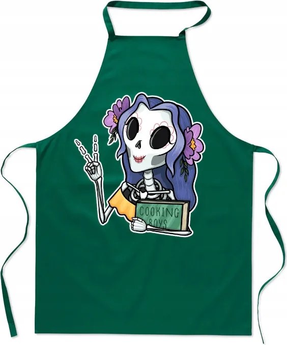 Konyhai kötény dia de muertos cooking koponya főzés