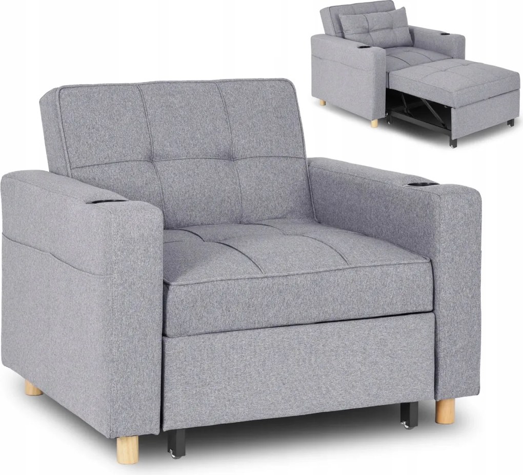 Dönthető fotel szürke, SOLOR