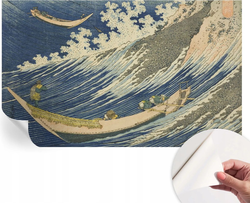 Öntapadós tapéta Divatos 3D fali ragasztóval Tengeri hullámok 416x254 cm