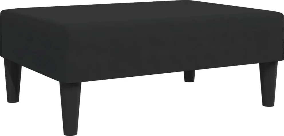 vidaXL fekete bársony lábzsámoly 77x55x31 cm