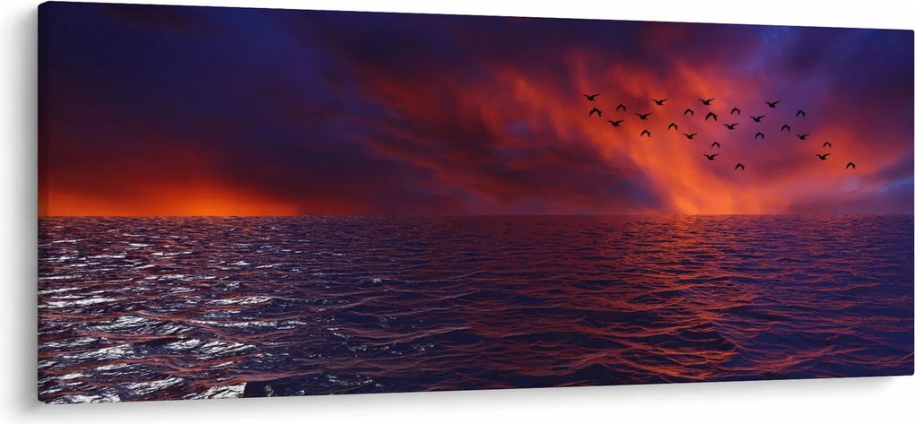Tengeri kép a madarakkal (120x50 cm)