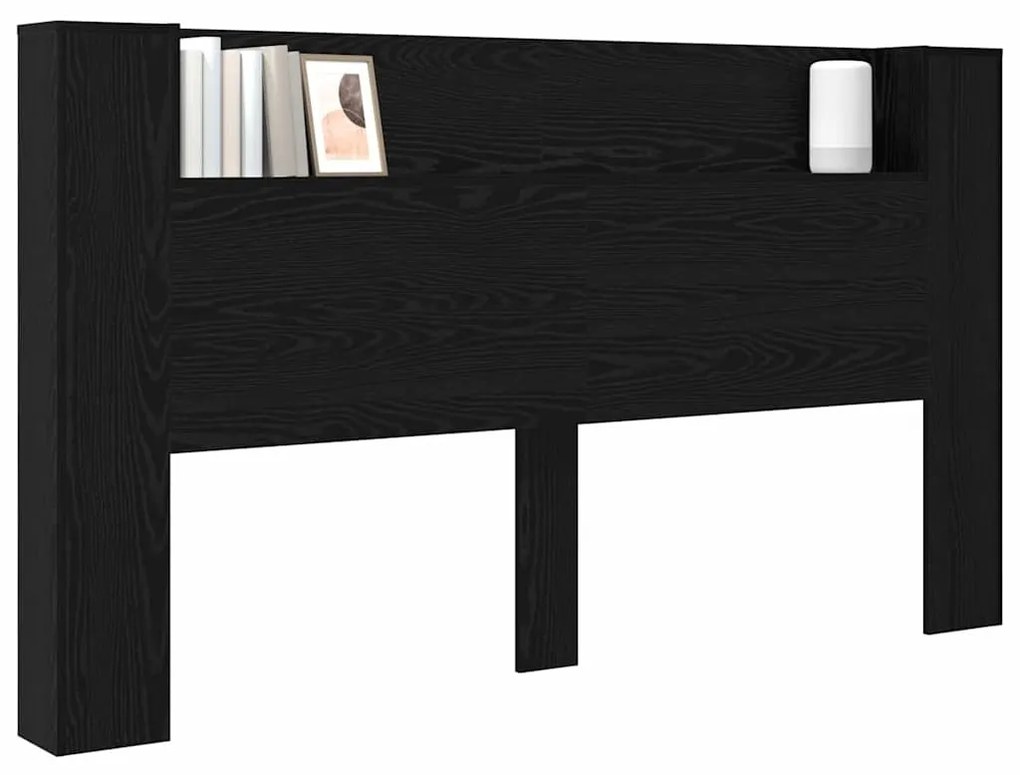 Fejtámla polcokkal Fekete tölgy 180 x 17 x 104,5 cm Faanyag