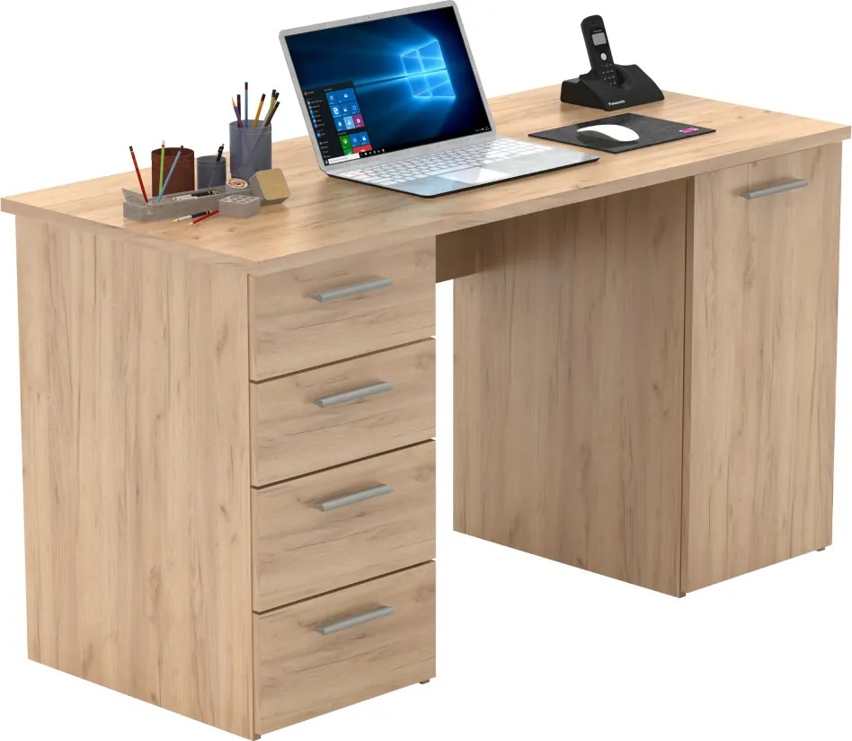 Íróasztal, artisan tölgy, EUSTACH