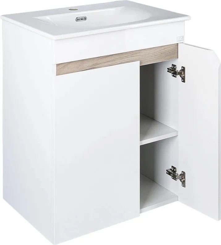 TMP VISION LONG 60 fali függesztett fürdőszobai bútor - SKY E-8099-60 mosdóval- 61 x 46 x 74 cm