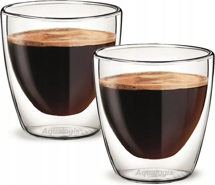 2 Thermo poharak Aqualogis eszpresszó kávéhoz 80ml