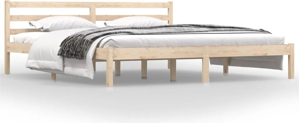 vidaXL Super King tömör fenyőfa ágykeret 180 x 200 cm