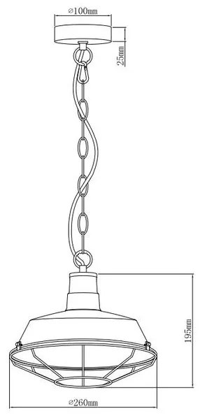 Lámpa Mennyezeti lámpatest LARS,2233,AC220-240V,50/60Hz,1*E27,IP20,átmérő 26cm,egyes,fekete