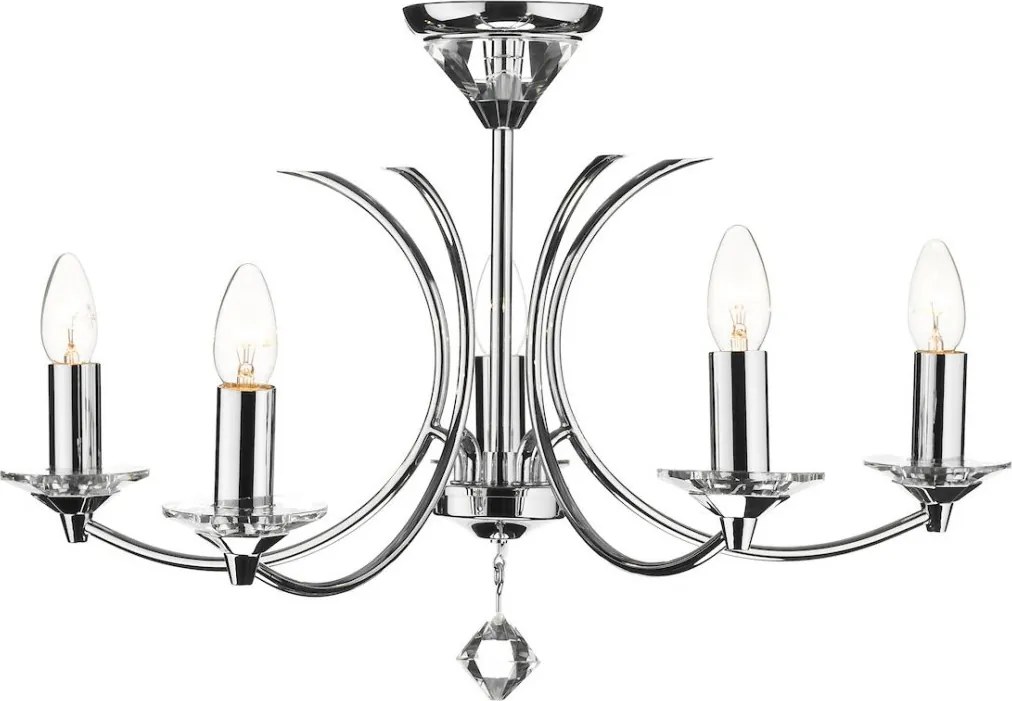 DAR LIGHTING MED0550 MEDUSA Mennyezeti Csillár Csiszolt Króm E14 IP20