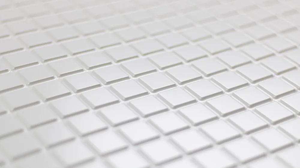 3D PVC falpanel Fényes fehér mozaik 2x2 cm mintás