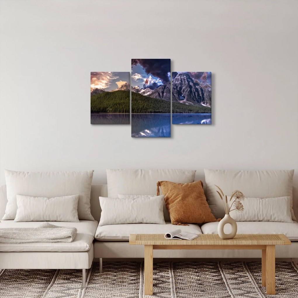 A tó és a hegyek képe (90x60 cm)
