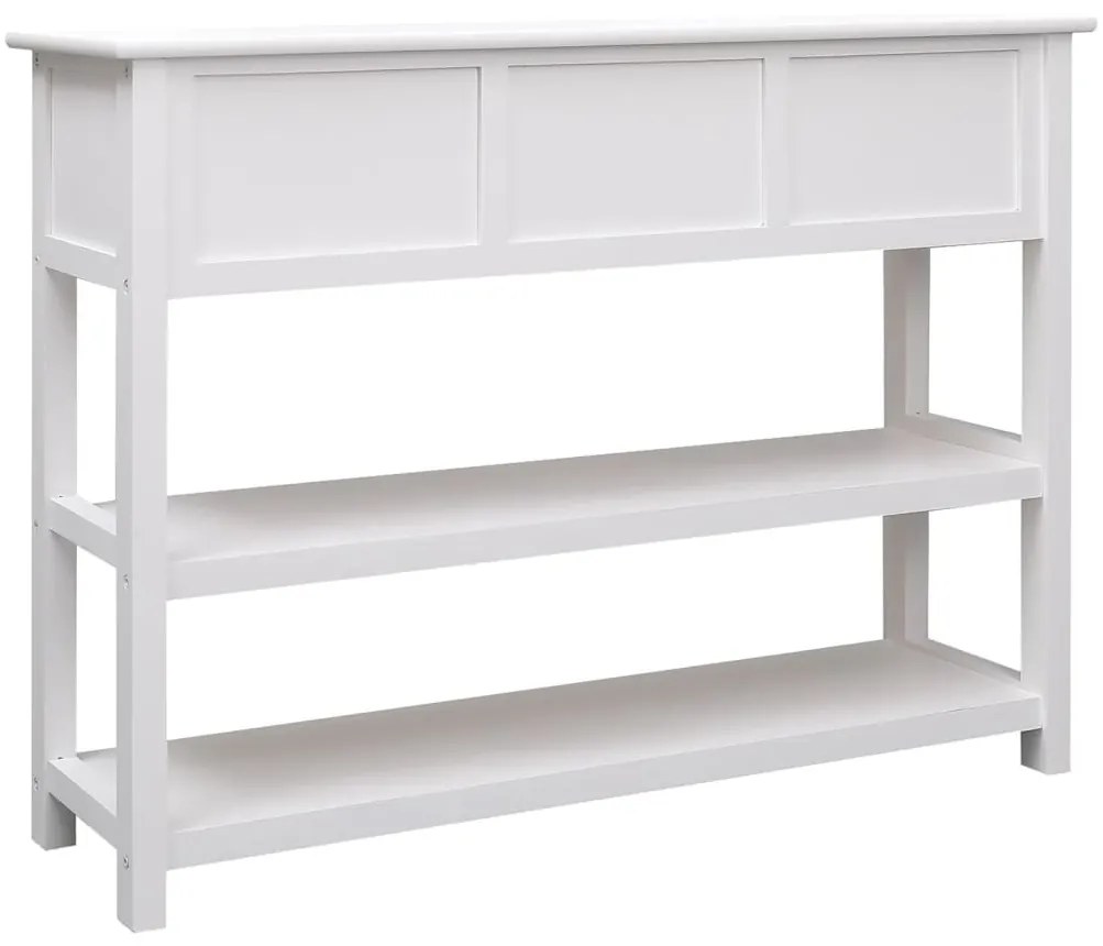Fehér tömör császárfa tálalószekrény 108 x 30 x 76 cm