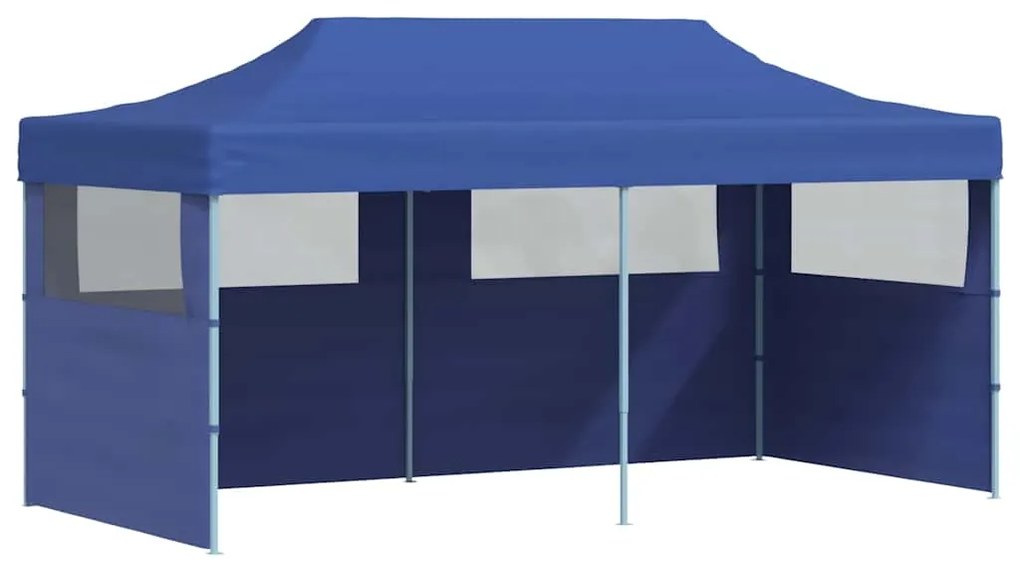 vidaXL kék összecsukható pavilon 3 x 6 m