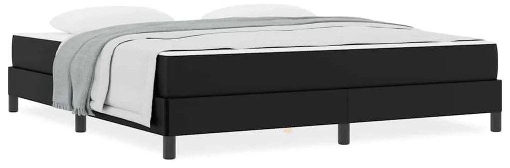 Ágy matracmal Fekete 180 x 200 cm Műbőr