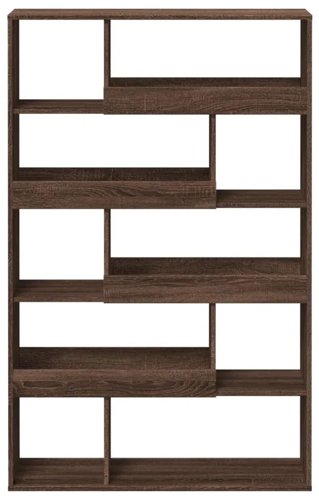 barna tölgy színű szerelt fa könyvszekrény 100 x 33 x 156,5 cm