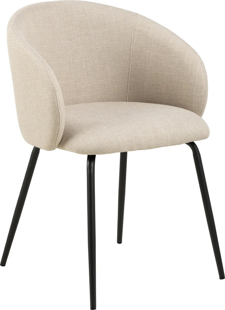 MAZZONI EXPORT CLARA Bézs (Basel 24 szövet)/fekete lábak - MODERN KÁRPITOZOTT KAGYLÓSZÉK LOFT STÍLUSÚ NAPPALIBA/ÉTKEZŐBE/IRODÁBA