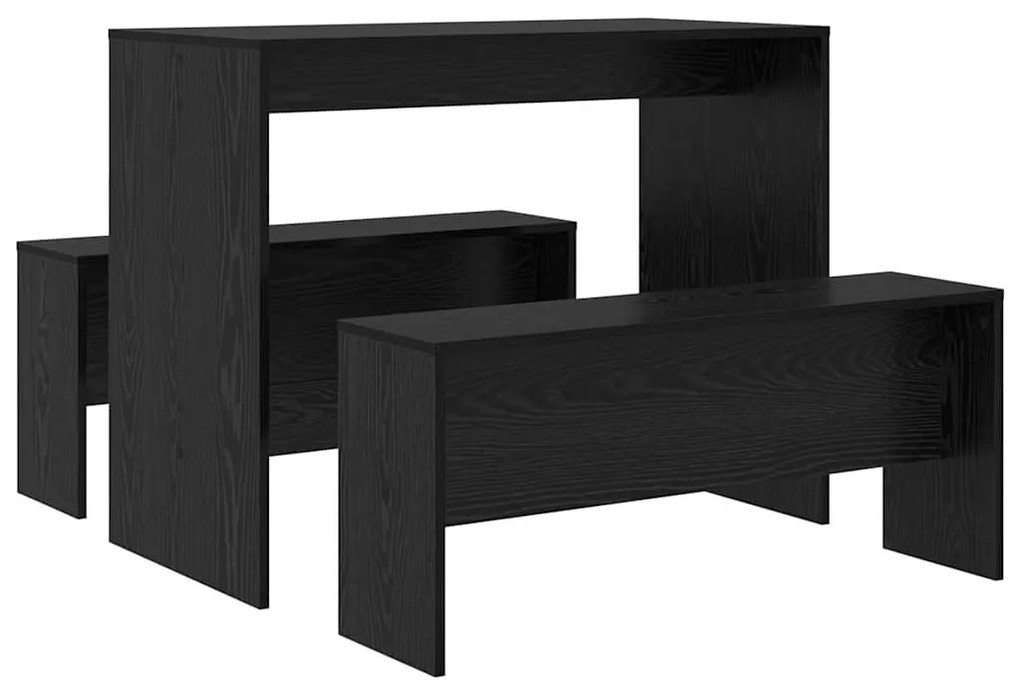Étkezőgarnitúra 2 pcs Musta tammi 97 x 47 x 75 cm Faanyag
