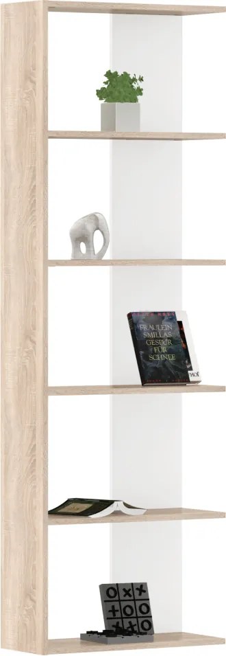 Polcállvány, sonoma tölgy/fehér, AGATIO