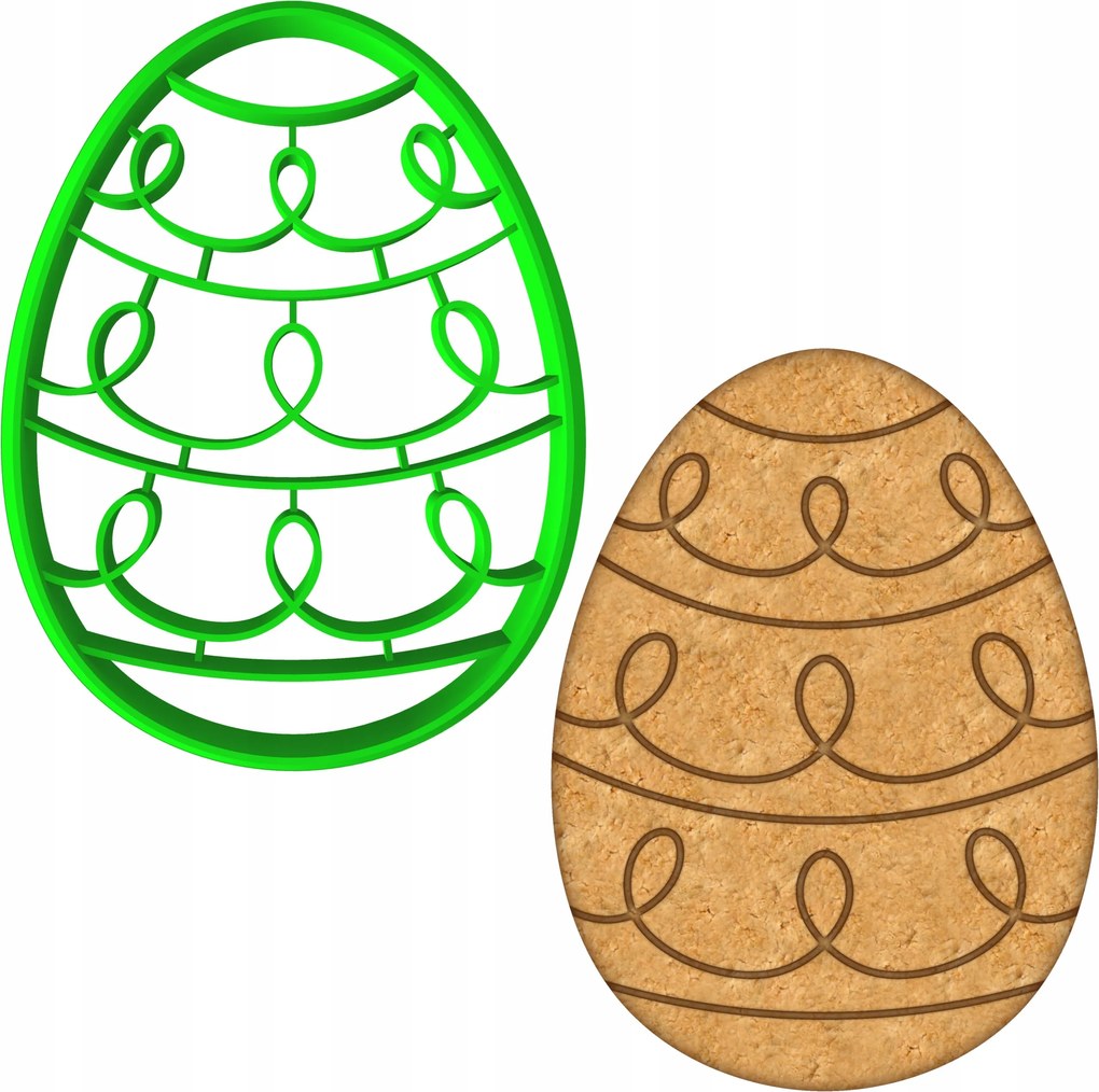 Húsvéti Forma Mézeskalács lyukasztó Húsvéti Tojás 8cm