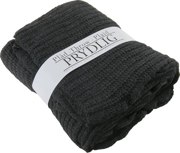 Pléd Takaró Ágytakaró Fekete 170x130cm