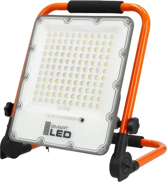 LED tölthető reflektor állvánnyal LED/100W/3,2V 5000K 5000 mAh IP65 narancssárga