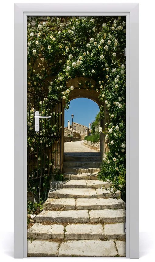 Ajtóposzter öntapadós virágos íj 75x205 cm