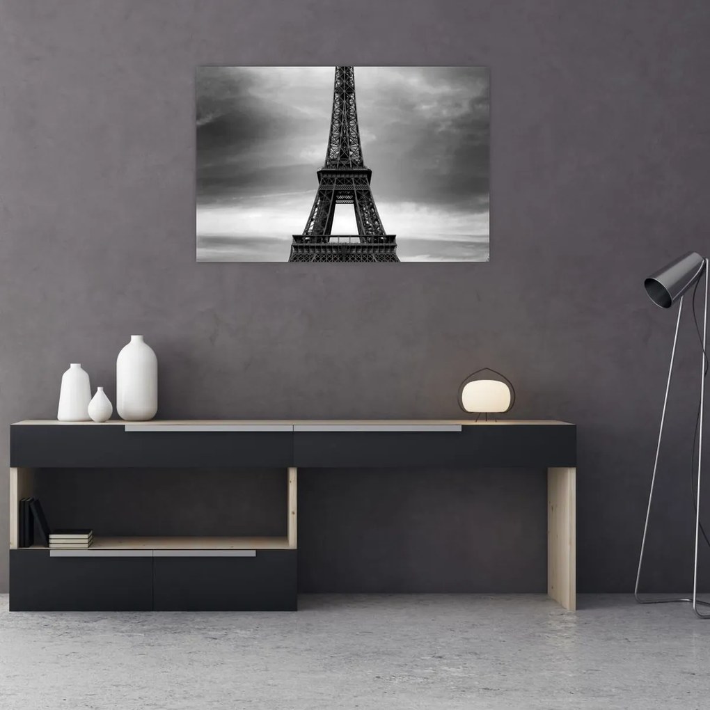 Kép - Rózsaszín autó Párizsban (90x60 cm)