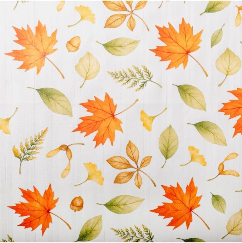 EMI Ősz fehér damaszt terítő 40x40 cm