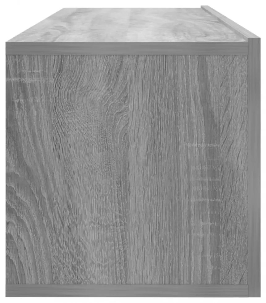 szürke sonoma színű szerelt fa TV-szekrény 100 x 30 x 30 cm