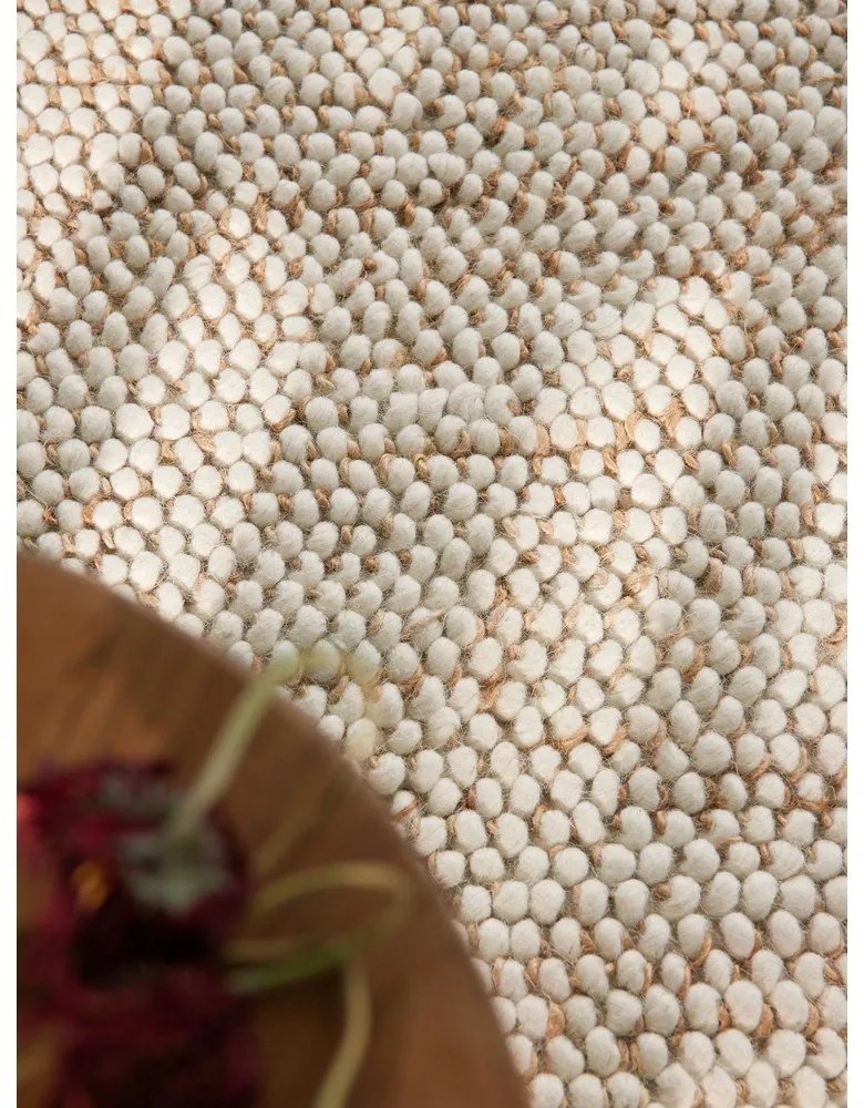 Bézs kézi szövésű gyapjúkeverék szőnyeg 80x150 cm Peas – Villeroy&amp;Boch