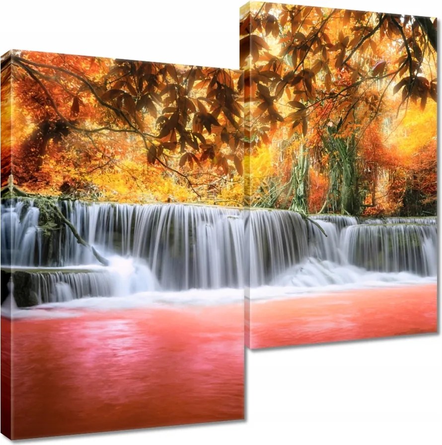 Vászonkép 60x60 Narancssárga vízesés